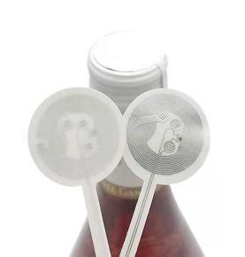 Qırmızı şərabın izlənməsi saxtakarlığa və saxtakarlığa qarşı funksiyası yüksək tezlikli nfc stiker NTAG213TT çip kövrək material öz-özünə yapışan nfc etiketi