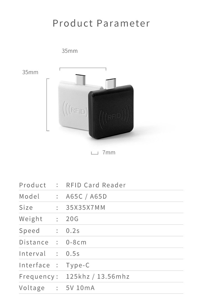 Tezlik 13,56 mhz RFID Telefonu Oxucusu/Android Mikroçipi
