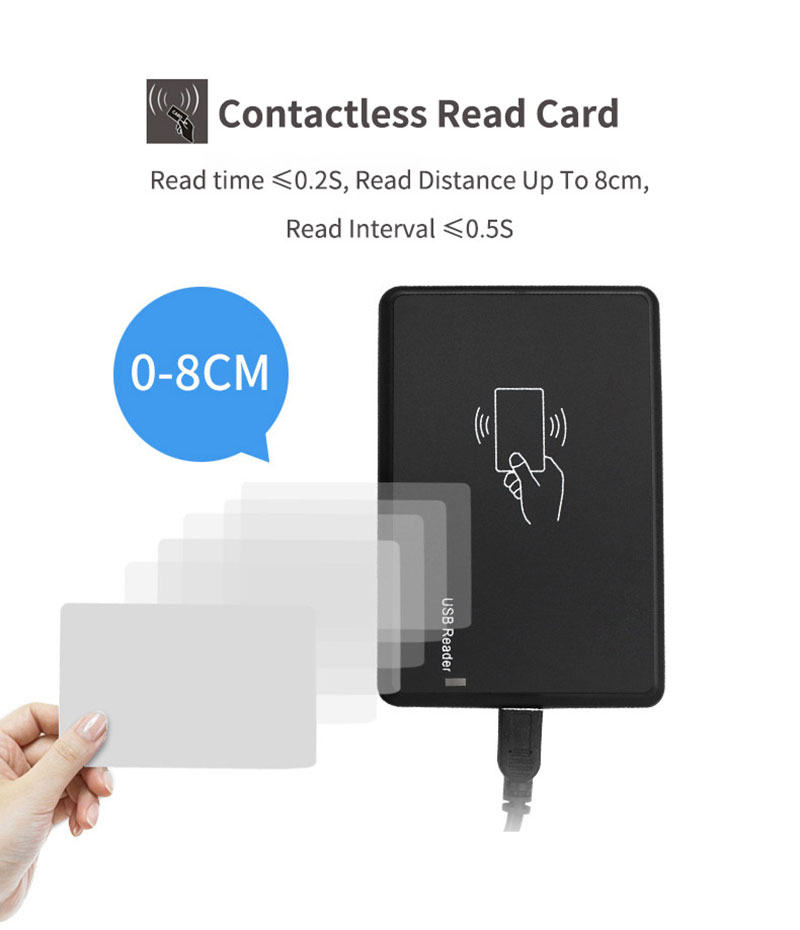 Masaüstü Kontaktsız USB RFID Kart Oxucusu 125kh/z Teqlər üçün