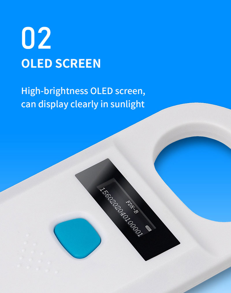 Daşınan Kiçik Əl Cihazı 134.2Khz Rfid Heyvan Oxuyucusu 3
