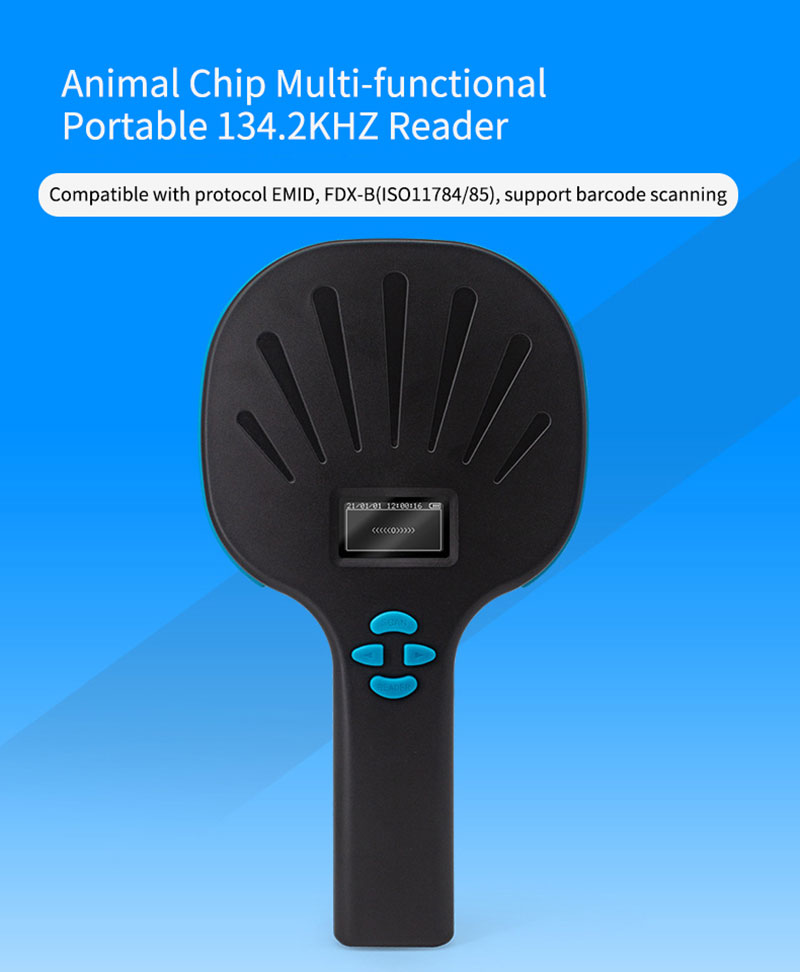 Çox funksiyalı əl RFID Heyvan Teqləri Oxucusu