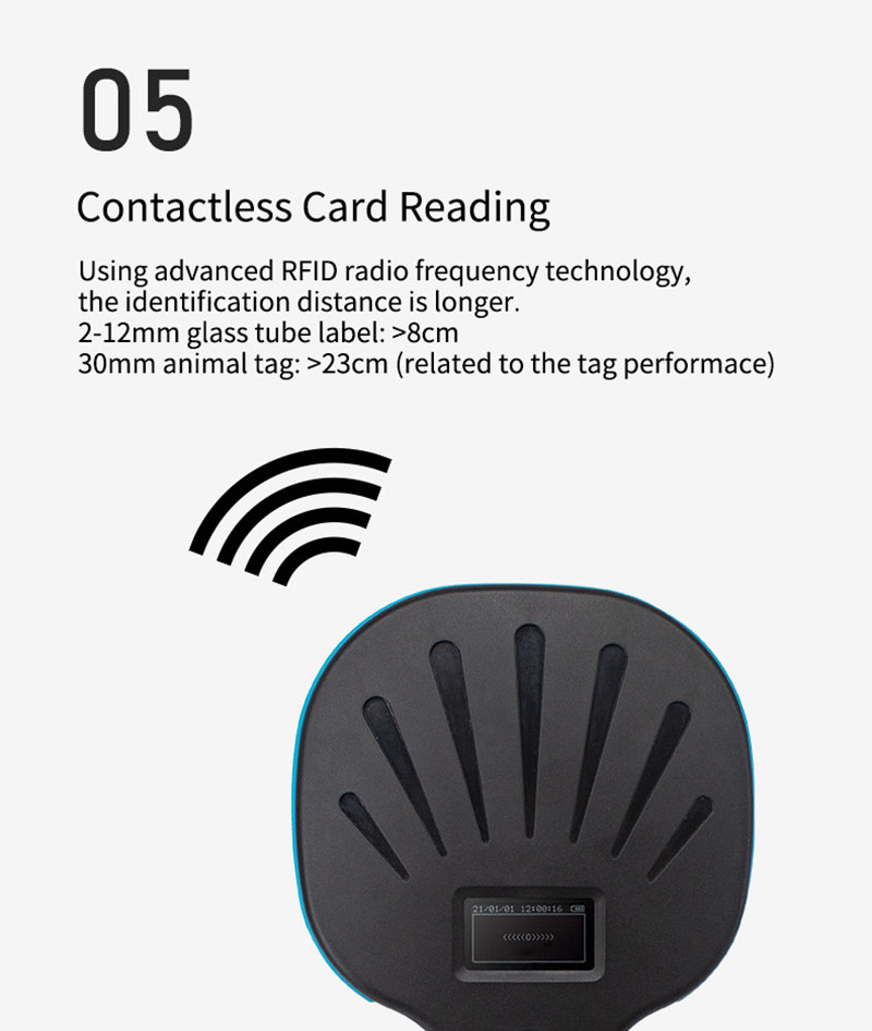 Çox funksiyalı Əl RFID Heyvan Teqləri Oxuyucusu 6