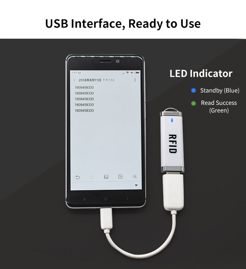 USB Formalı RFID Mini Kart Oxucusu 5