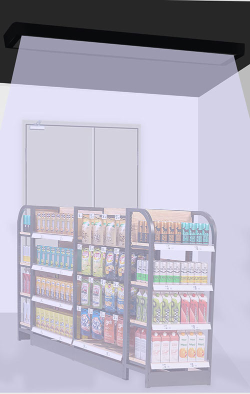 RFID girişə nəzarət tavanı UHF oxuyucu təhlükəsizliyi oğurluğa qarşı siqnalizasiya anbarı 2