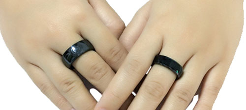 Epoksi qatran materialı yarı keramik NFC ağıllı üzük 2