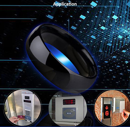 Epoksi qatran materialı yarı keramik NFC ağıllı üzük 3